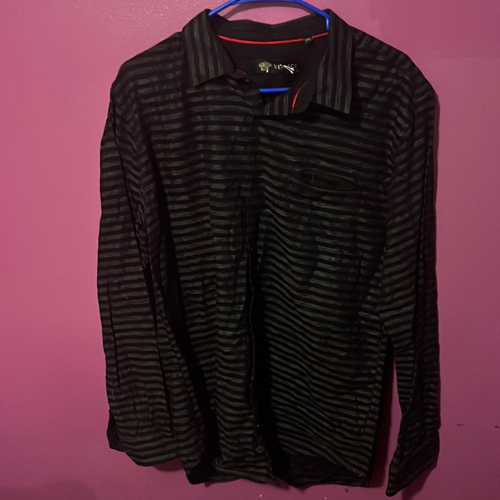 VINTAGE VERSACE SHIRT SIZE XXL DARK GREY